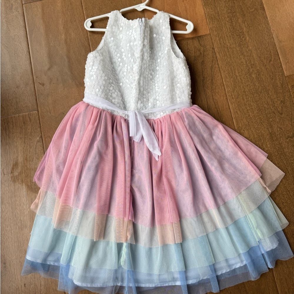 Lavender brand Sequin Top Dress with Layered Tulle Skirt - Picture 3 of 4